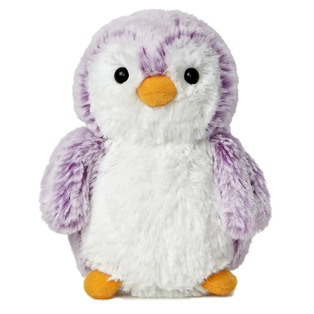 Purple Pom Pom Mini Penguin | Round 5-Inch Plush Toy Aurora Ziya Blue