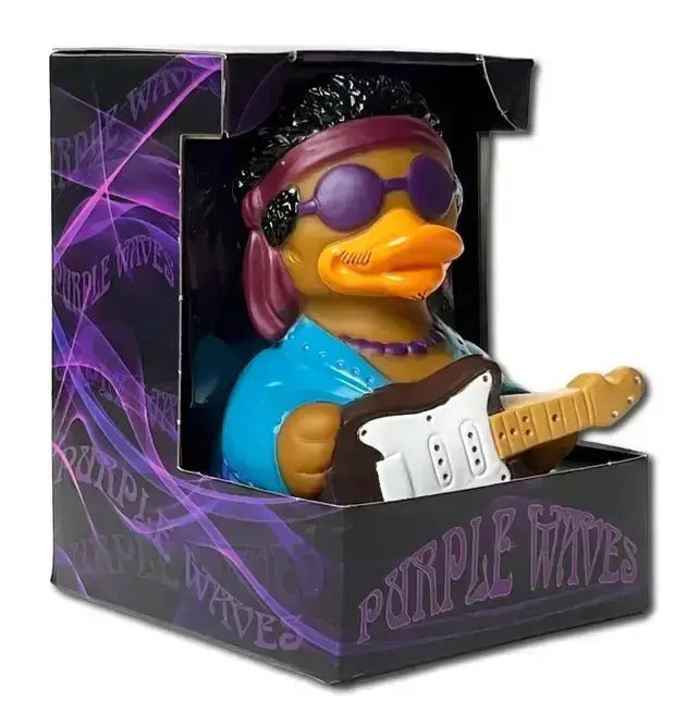 Purple Waves Rubber Duck - 'Scuse Me While I Fly the Sky Celebriducks Ziya Blue