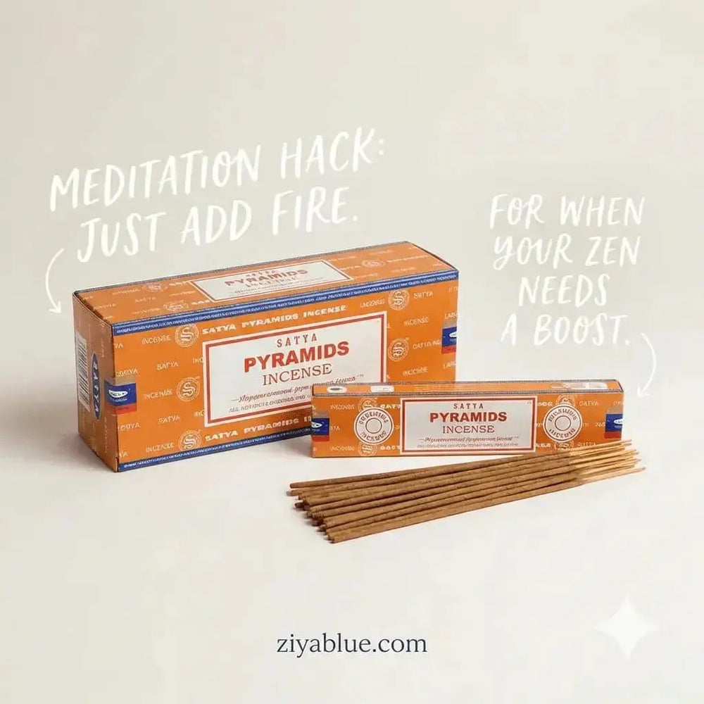 Pyramids Incense Sticks: Satya Hand-Rolled 15g Designs by Deekay Inc. Ziya Blue