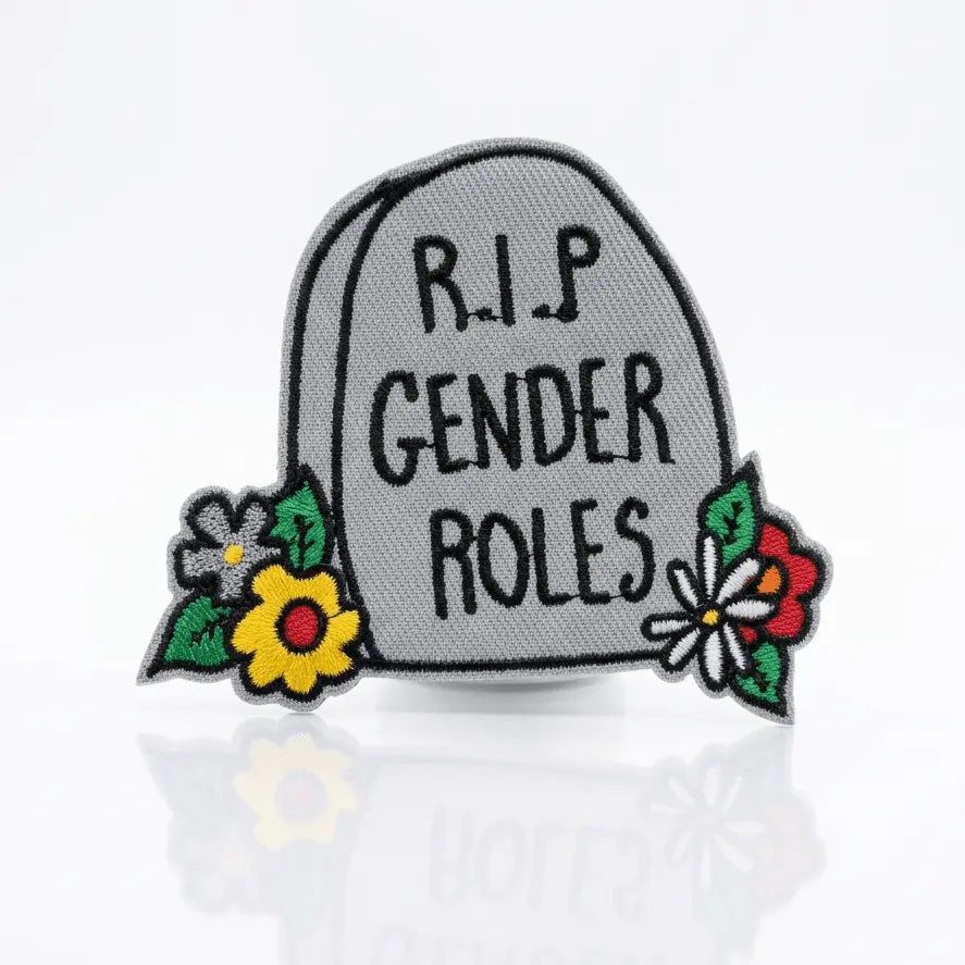 RIP Gender Roles Patch: Feminist Iron On Ziya Blue Ziya Blue