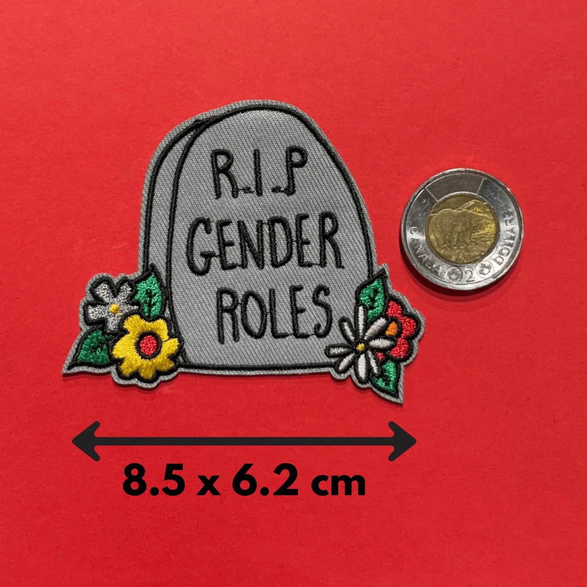 RIP Gender Roles Patch: Feminist Iron On  Ziya Blue