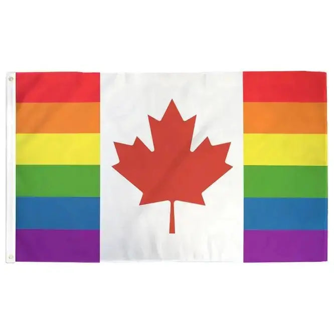 Rainbow Canada Flag – The True North, Loud and Proud Flags For Good Ziya Blue