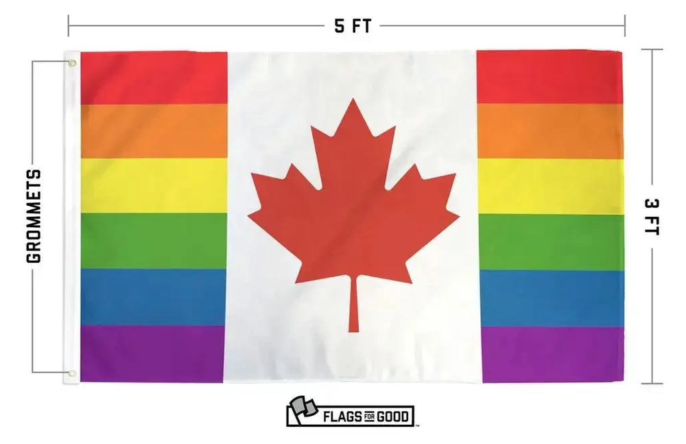 Rainbow Canada Flag – The True North, Loud and Proud Flags For Good Ziya Blue