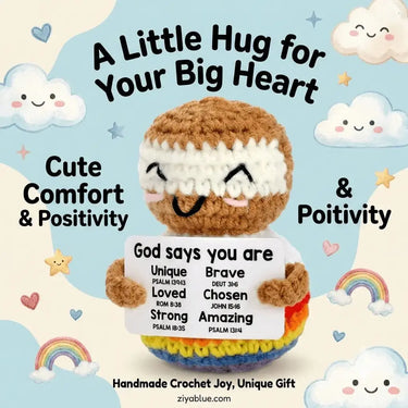 Rainbow Jesus Crochet Doll - Positivity Gift Plush Ziya Blue Ziya Blue