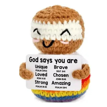 Rainbow Jesus Crochet Doll - Positivity Gift Plush Ziya Blue Ziya Blue