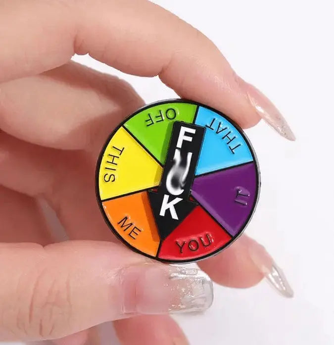 Rainbow Mood Spinner Pin: Interactive Enamel Accessory Ziya Blue Ziya Blue