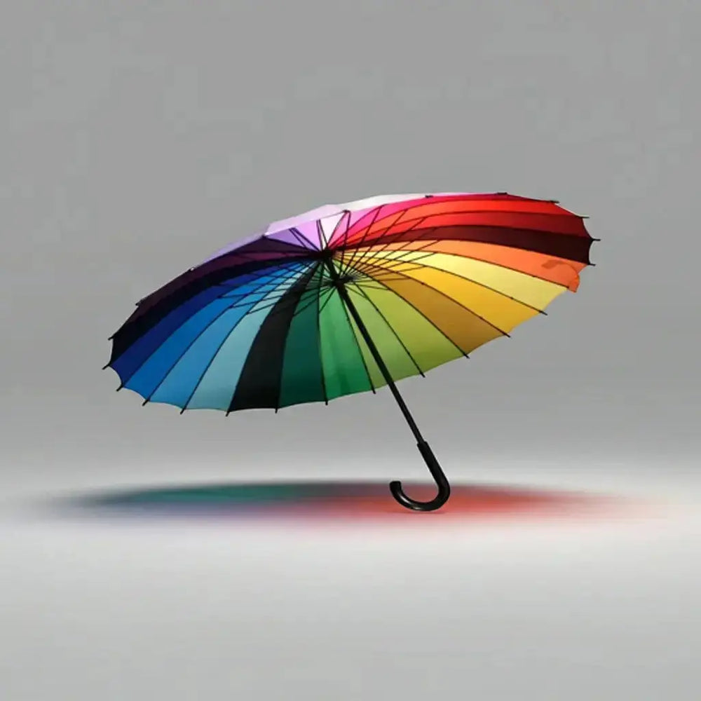 Rainbow Umbrella: Large Golf Parasol Something Different Ziya Blue