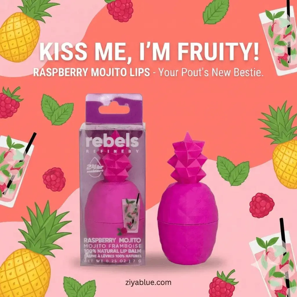 Raspberry Mojito Pineapple Lip Balm Rebels Refinery Ziya Blue