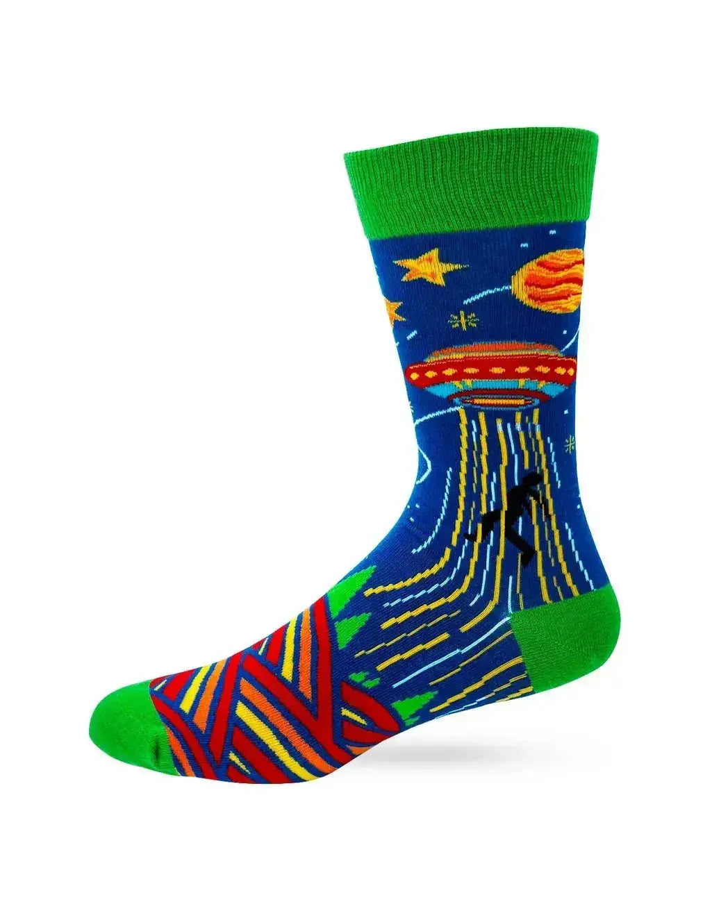Ready For Butt Stuff Socks: Men's Funny Alien Crew Fabdaz Ziya Blue