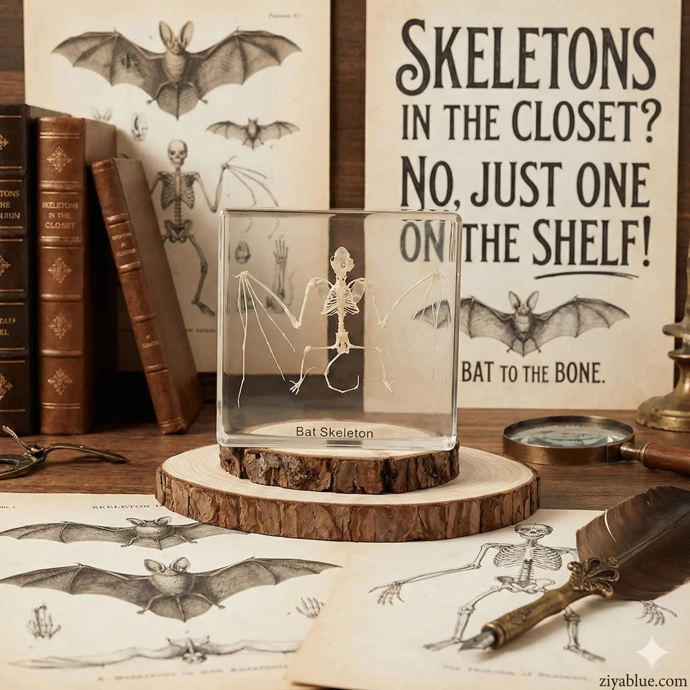 Real Bat Skeleton in Resin: Where Macabre Meets Magnificent 🦇🔬 Ziya Blue Ziya Blue
