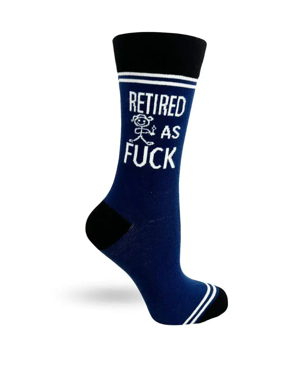 Retired As Fuck Unisex Crew Socks Fabdaz Ziya Blue