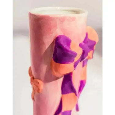 Ribbon Boot Vase - Pink & Purple High-Fashion Decor McGowan & Rutherford Ltd Ziya Blue