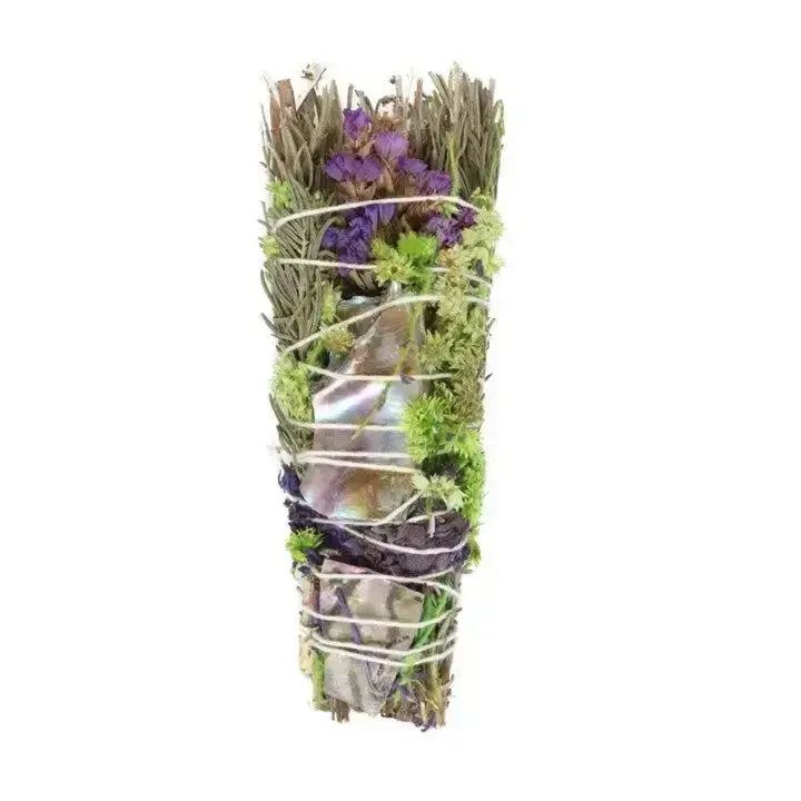 Rosemary and Lavender Cleansing Wand | 6" Ritual Smudge Something Different Ziya Blue