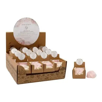 Rough Rose Quartz Crystal in Gift Box: Natural Love Stone 🌹💖 Faire Ziya Blue