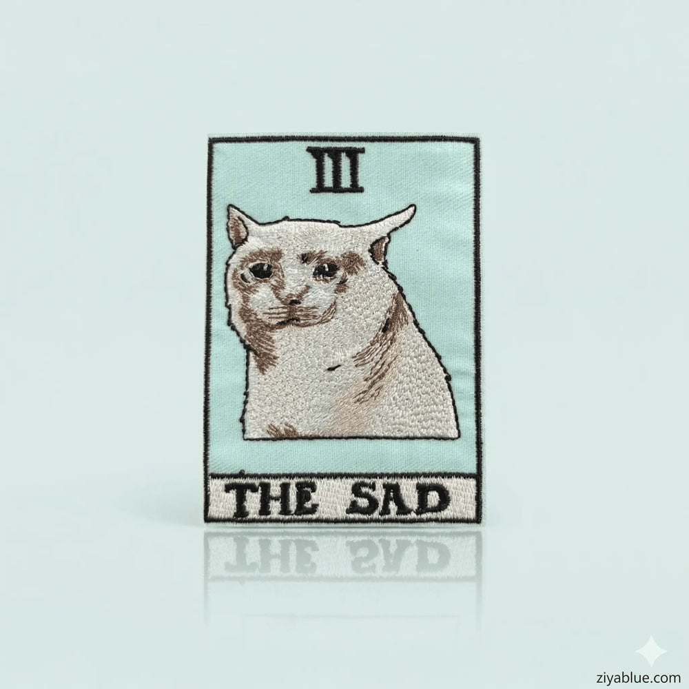 Sad Cat Tarot Patch - Wear Your Mood with Pride Ziya Blue Ziya Blue