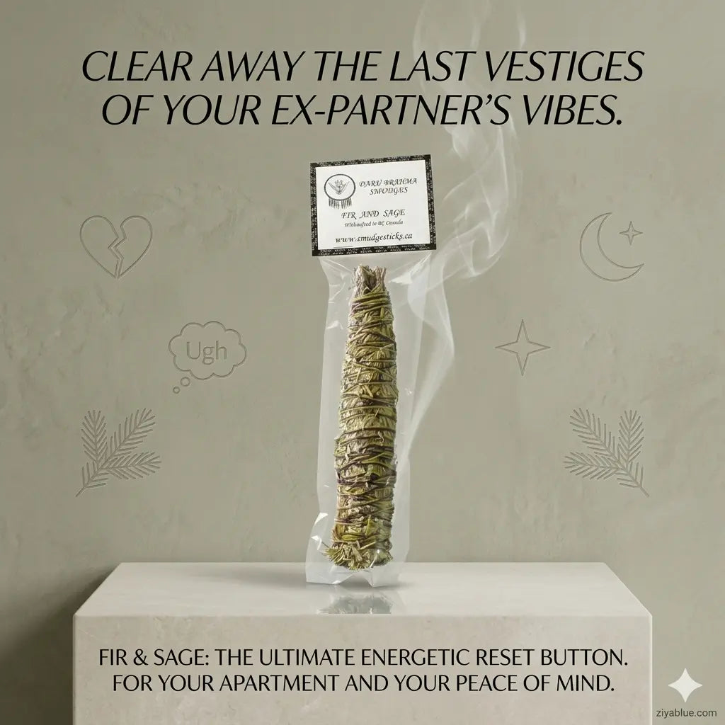 Sage Smudging Stick: Canadian Fir & Grounding Ritual  Ziya Blue