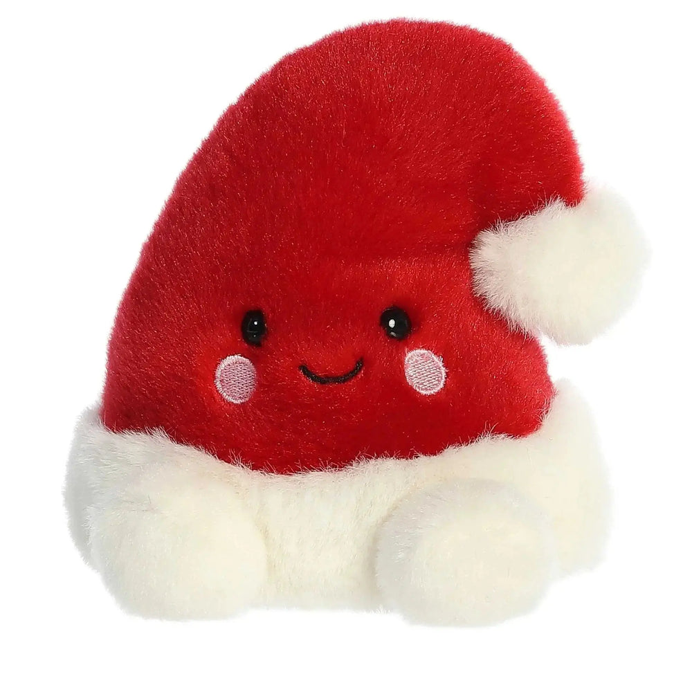 Santa Hat Plush | Palm Pals "Topper" 5" Weighted Christmas Friend Aurora Ziya Blue