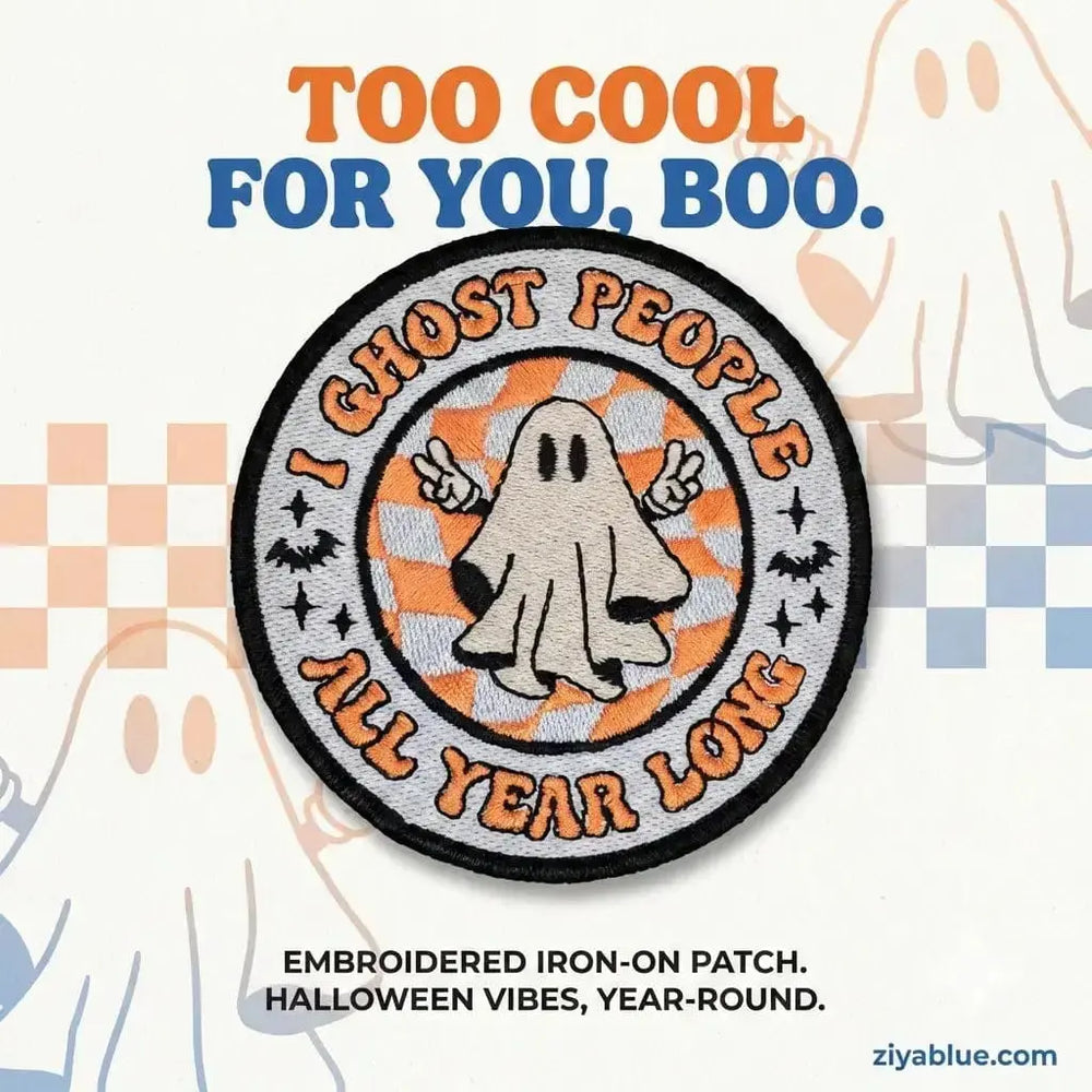 Sassy Ghost Iron-On Patch Ziya Blue Ziya Blue