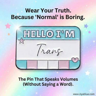 Sassy Name Tag Pin - Pin Your Mood Collection Ziya Blue Ziya Blue