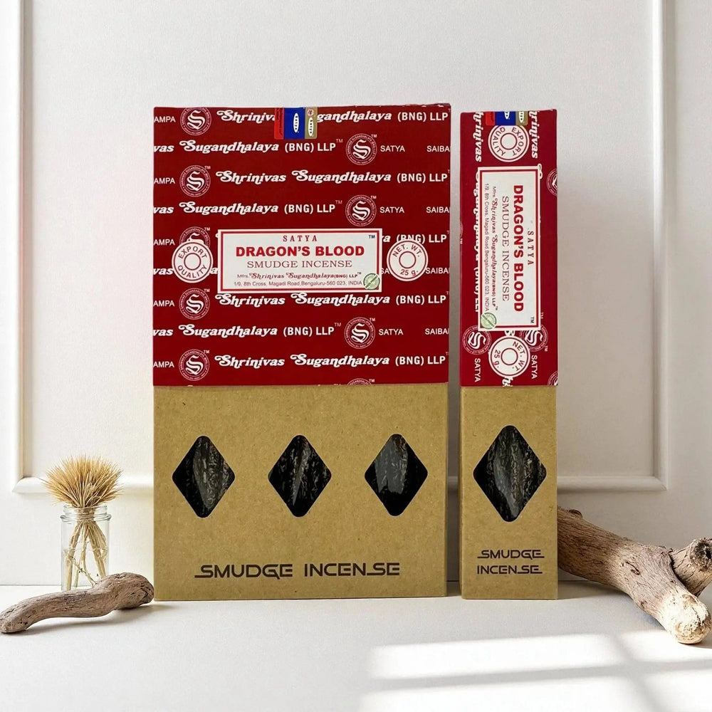 Satya Dragon's Blood Smudge Incense (25g) Designs by Deekay Inc. Ziya Blue