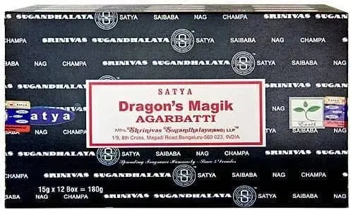 Satya Dragon's Magik Incense Sticks (15 g.) Designs by Deekay Inc. Ziya Blue