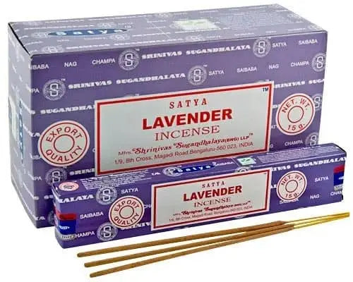 Satya English Lavender Incense Sticks (15g) Designs by Deekay Inc. Ziya Blue