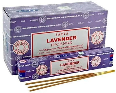 Satya English Lavender Incense Sticks (15g) Designs by Deekay Inc. Ziya Blue