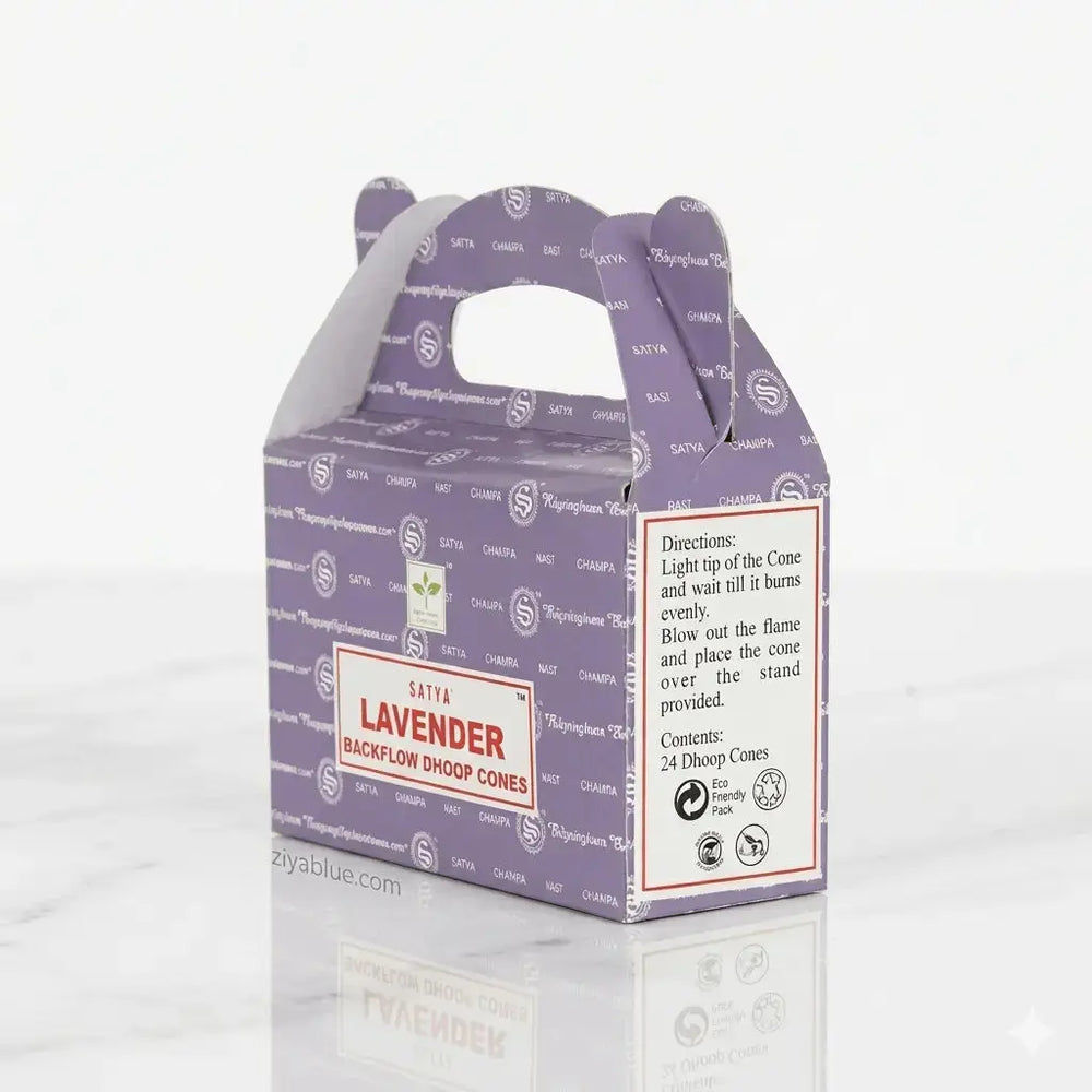 Satya Lavender Backflow Cones Faire Ziya Blue