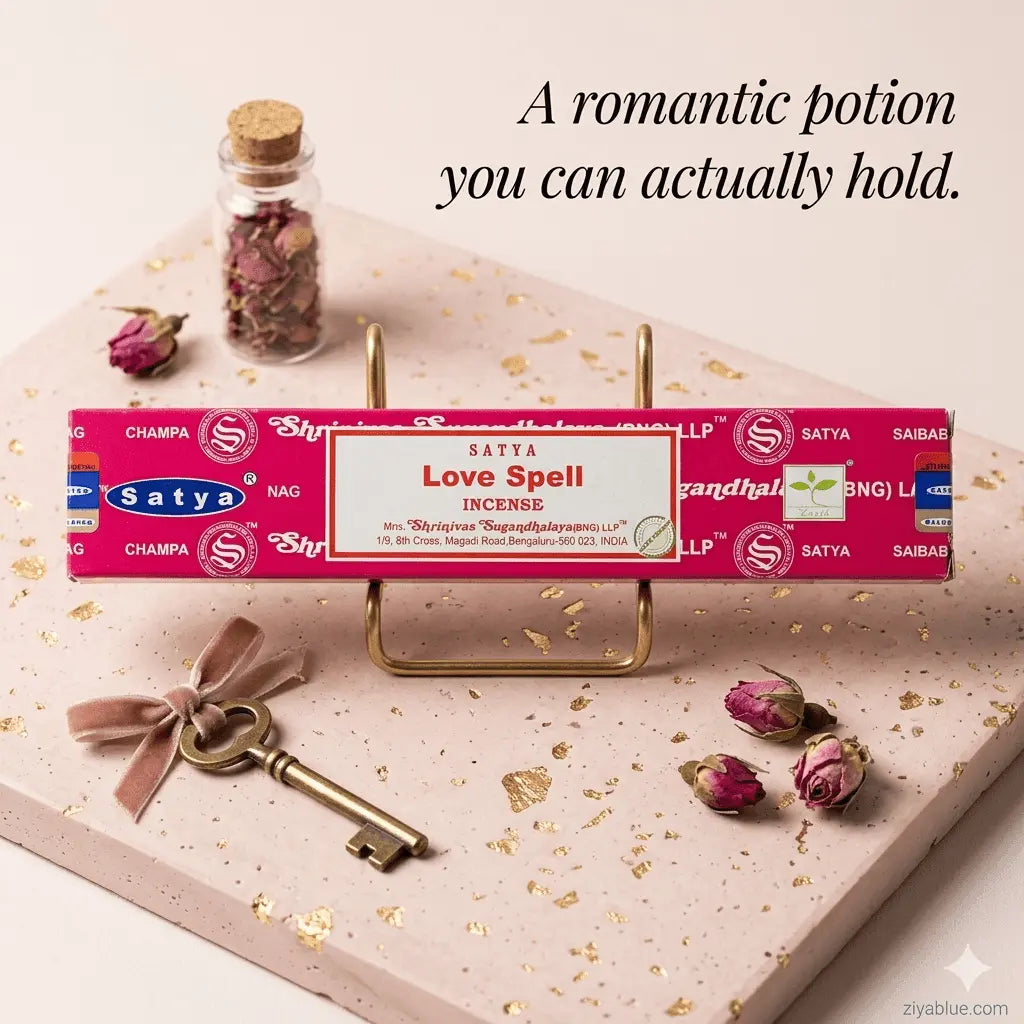 Satya Love Spell Incense Sticks (15g) Designs by Deekay Inc. Ziya Blue