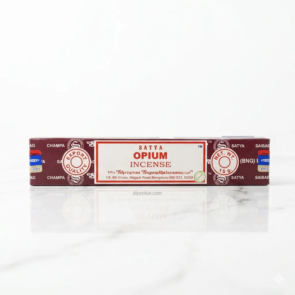 Satya Opium Incense Sticks: Purifying Aromatherapy  Ziya Blue