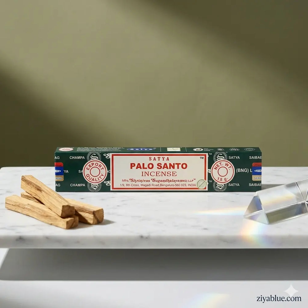 Satya Palo Santo Incense: Sweet Flora Sticks  Ziya Blue