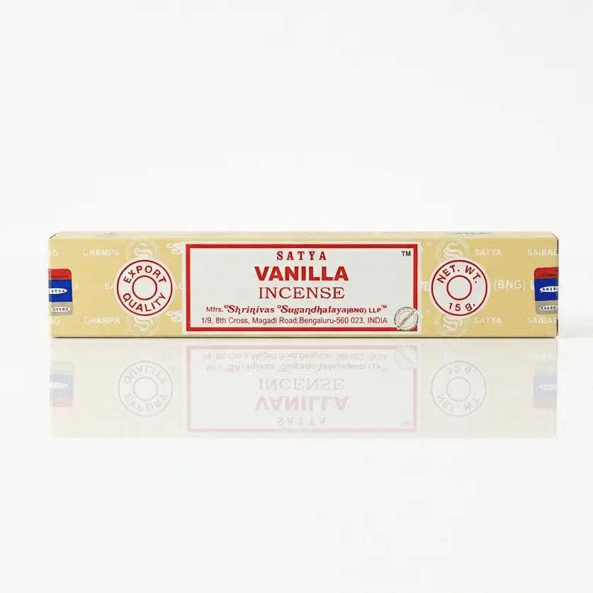 Satya Vanilla Incense | Authentic 15g Hand-Rolled Sticks Designs by Deekay Inc. Ziya Blue