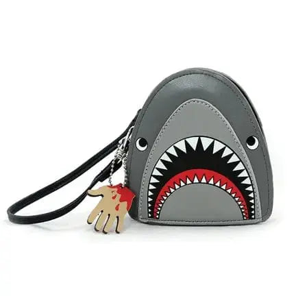Scary Shark Wristlet with Chained Bloody Hand COMECO INC Ziya Blue