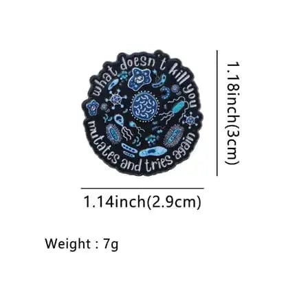 Science Enamel Pin | "What Doesn't Kill You Mutates" Ziya Blue Ziya Blue