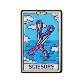 Scissor Sisters Tarot Enamel Pin: LGBTQ+ Pride Accessory 🌈✨ Ziya Blue Ziya Blue