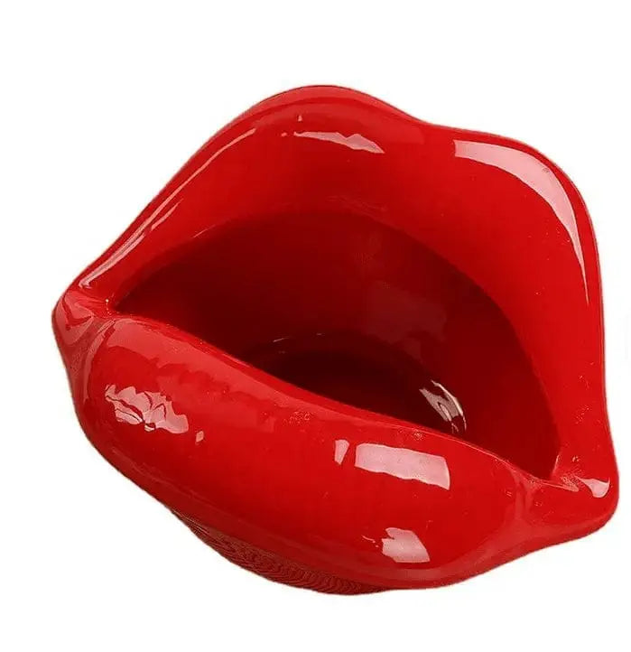 Sealed with a Kiss: Lips Shaped Ceramic Ashtray Ziya Blue Ziya Blue