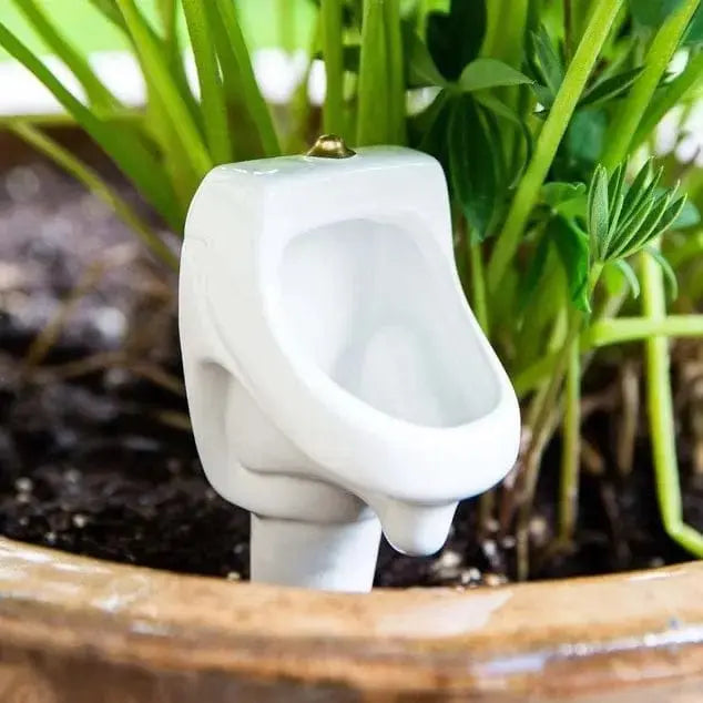 Self-Watering Plant Stake | Quirky Urinal Garden Accessory Big Mouth Ziya Blue