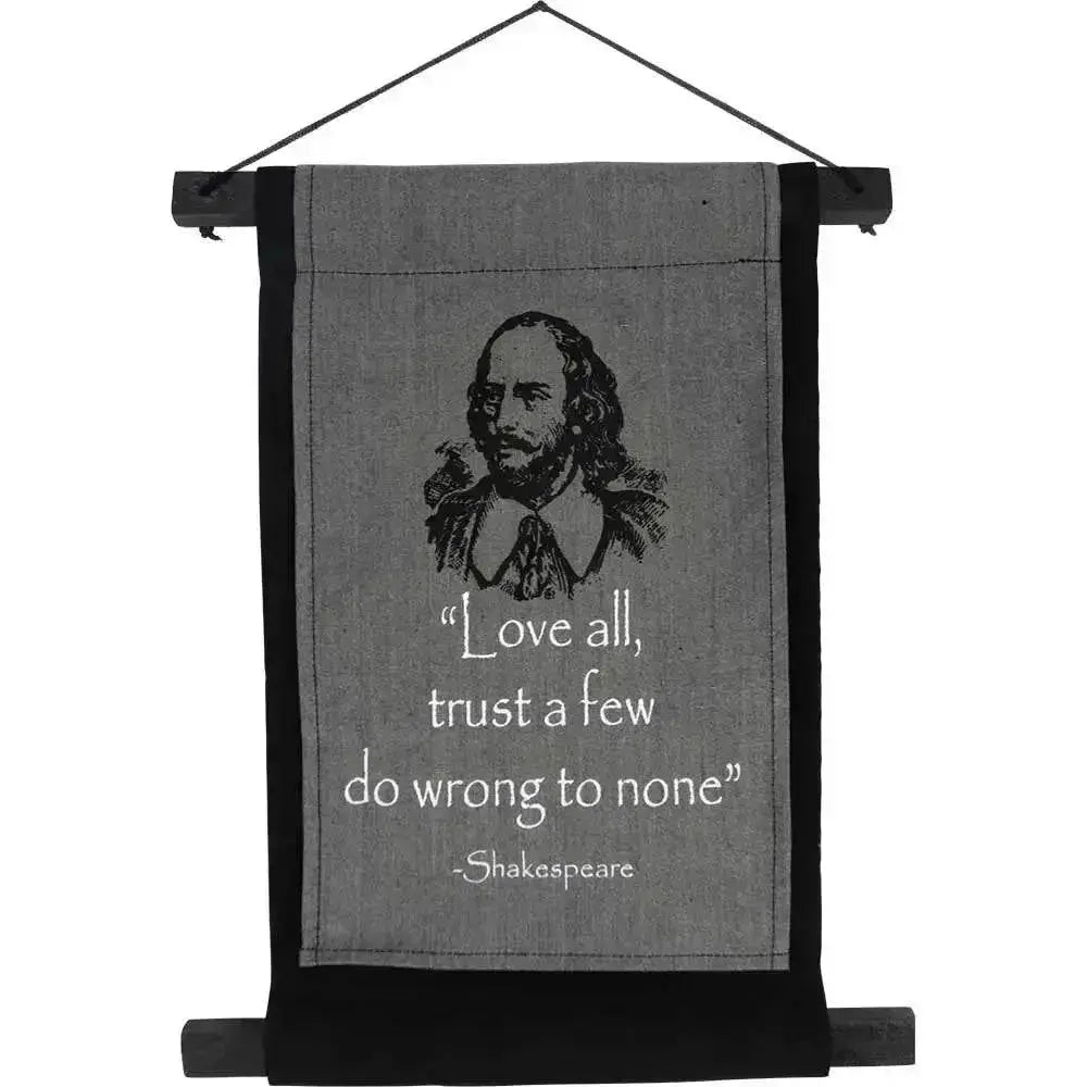 Shakespeare Wall Scroll - Love All Cotton Banner Kheops International Ziya Blue