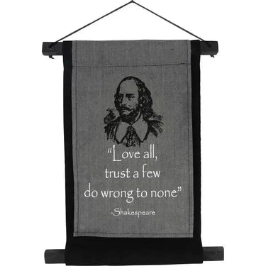 Shakespeare Wall Scroll - Love All Cotton Banner Kheops International Ziya Blue