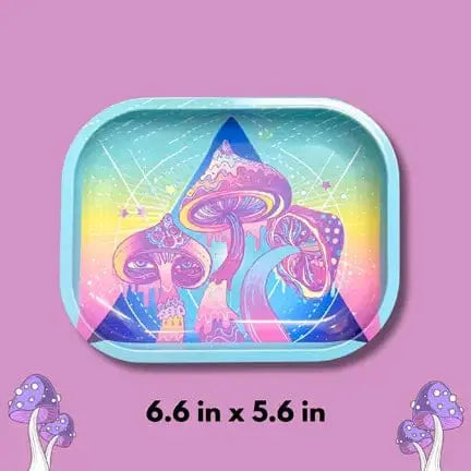 Shroom Pyramid Rolling Tray: Dive into a Psychedelic Experience! 🌈✨ Ziya Blue Ziya Blue