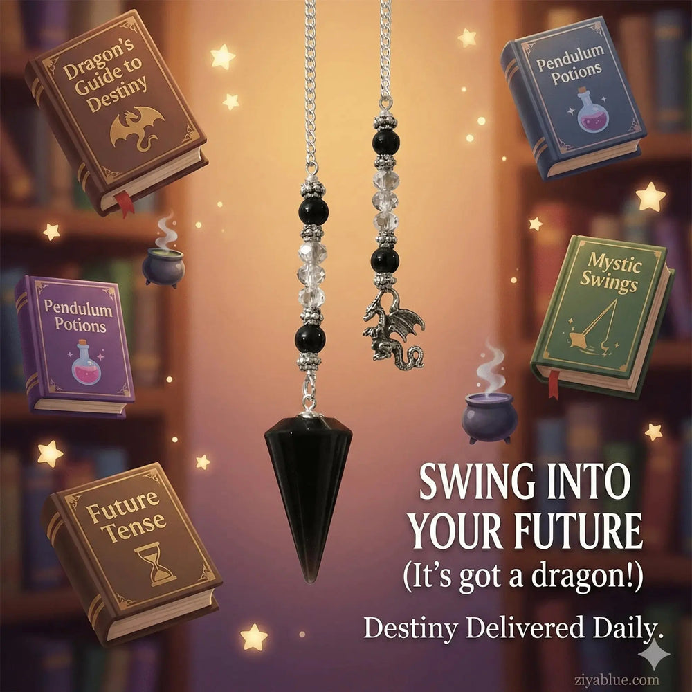 Shungite Pendulum: Mythical Dragon Energy Guardian Kheops International Ziya Blue
