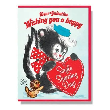 Single Shaming Day Card | Anti-Valentine's Smitten Kitten Ziya Blue