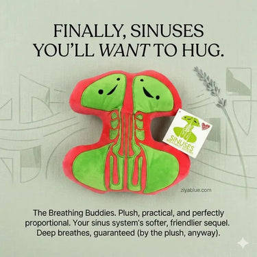 Sinus Plushie: Funny Anatomical Pillow I Heart Guts Ziya Blue