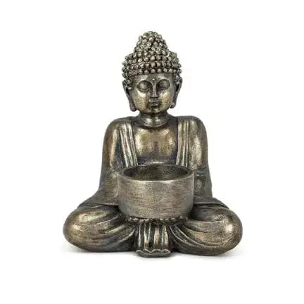 Sitting Buddha Tealight Holder Abbott Ziya Blue