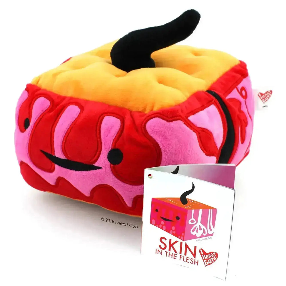 Skin Plushie: Funny Anatomical Pillow I Heart Guts Ziya Blue