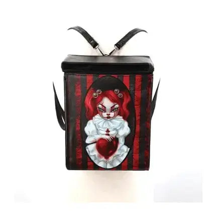 Smiley Clown Girl Mini Backpack | Playful Vinyl Bag COMECO INC Ziya Blue