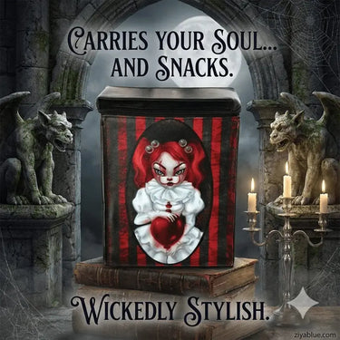 Smiley Clown Girl Mini Backpack | Playful Vinyl Bag COMECO INC Ziya Blue