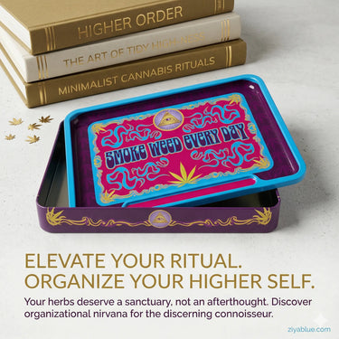 Smoke Weed Everyday Stash Box  Ziya Blue
