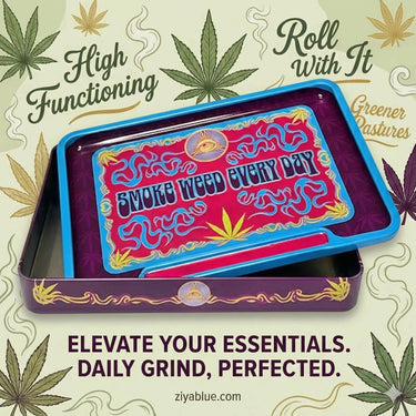 Smoke Weed Everyday Stash Box  Ziya Blue