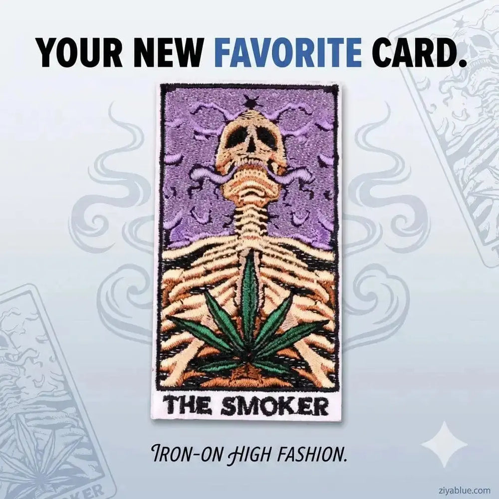 Smoker Tarot Patch: Cannabis Iron-On Ziya Blue Ziya Blue